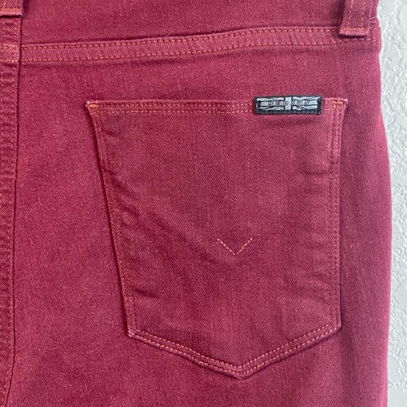 Hudson “Nico” Midrise Skinny Jean In Crimson Destructed - Picture 4 of 10